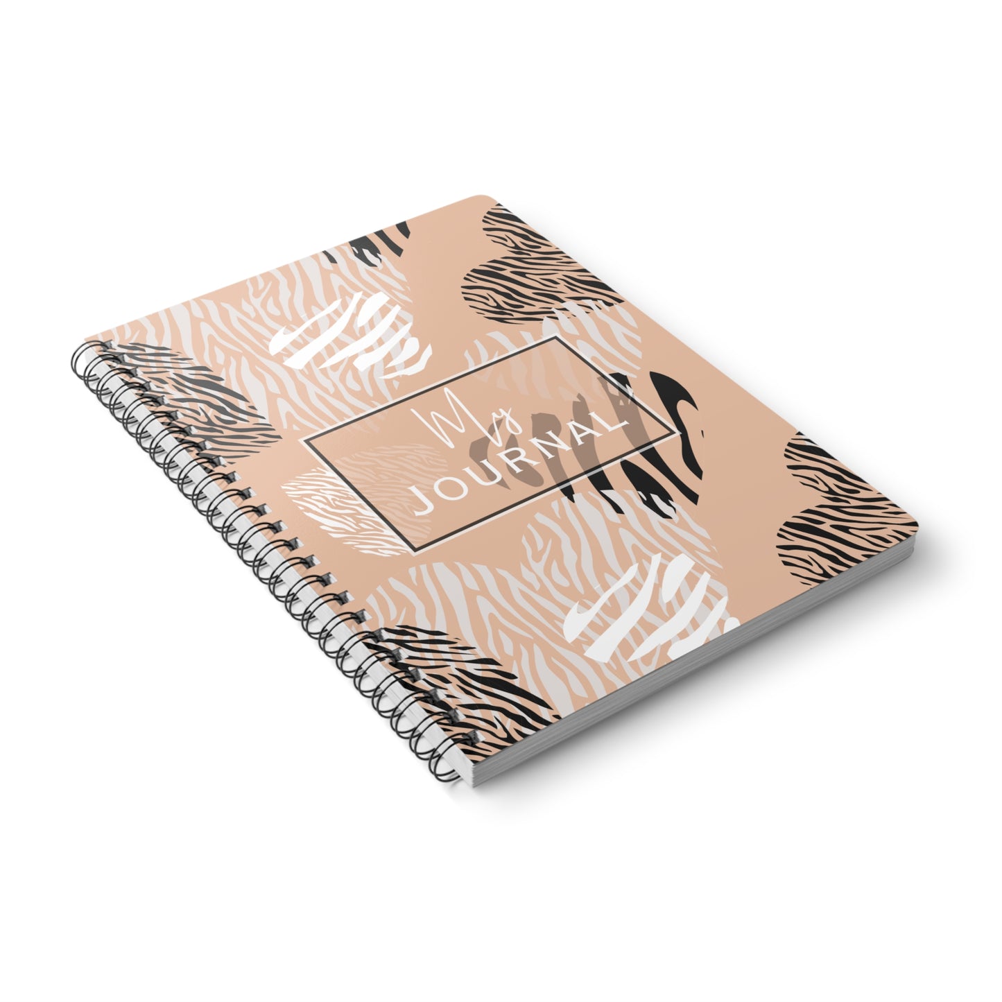 Wirebound Softcover journal/ notebook in on- trend abstract animal print design. Perfect gift idea for any stationery lover.