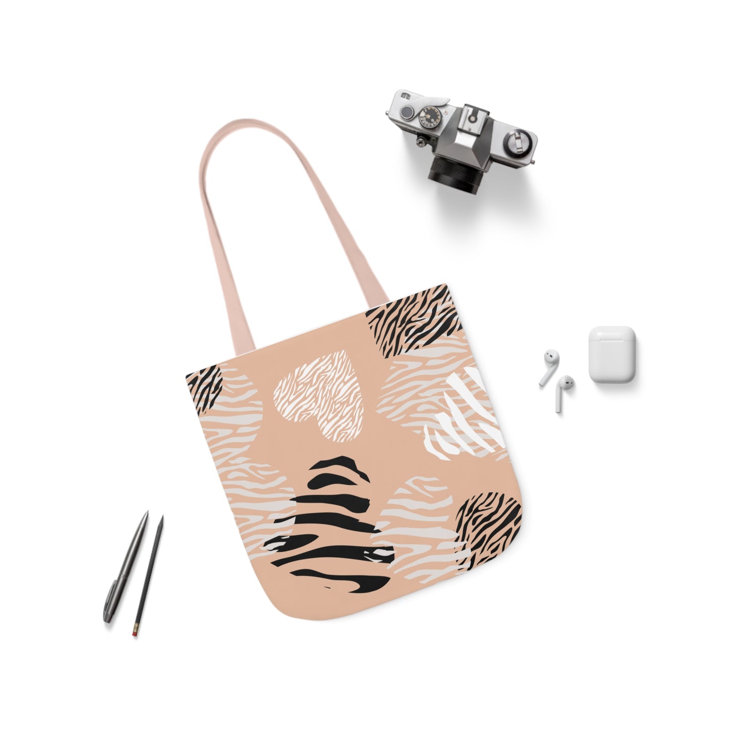 Abstract Animal Print Canvas Tote Shopper Bag.