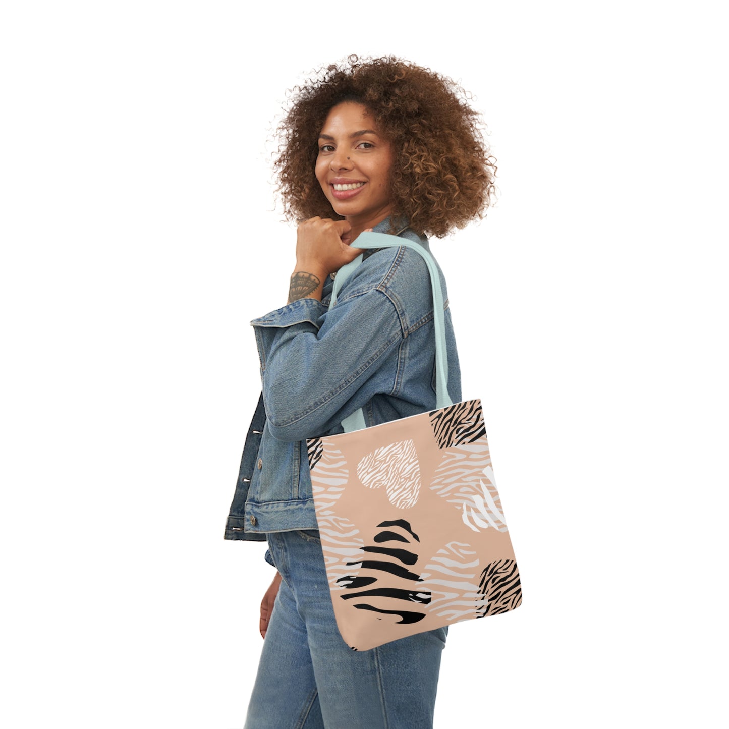 Abstract Animal Print Canvas Tote Shopper Bag.