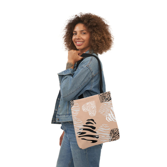 Abstract Animal Print Canvas Tote Shopper Bag.