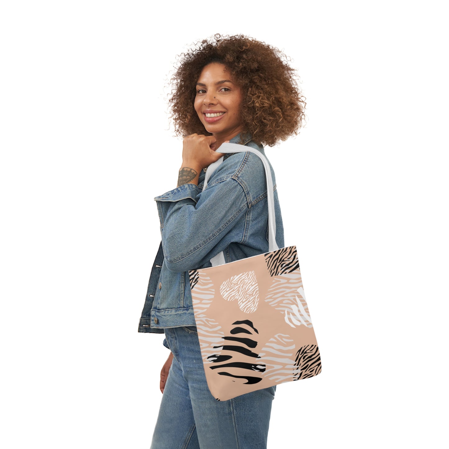 Abstract Animal Print Canvas Tote Shopper Bag.