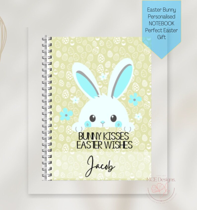 Personalised Easter Bunny Notebooks.