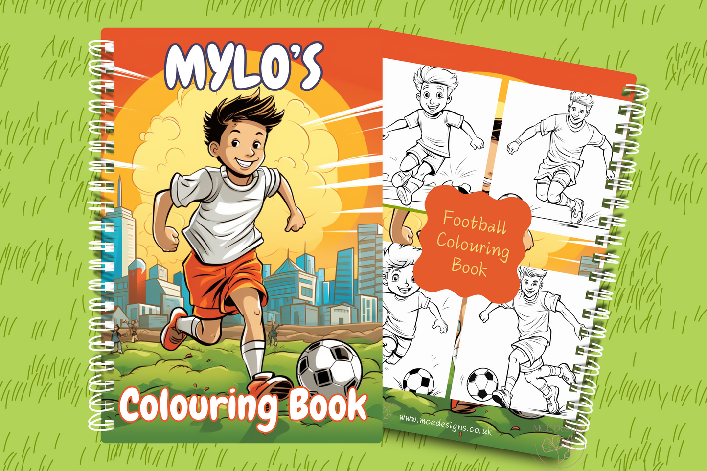 Football personalised Colouring book