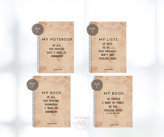 Adult notebooks , rude & Inappropriate! PERSONALISED