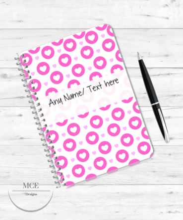 Hearty Hearts personalised notebook