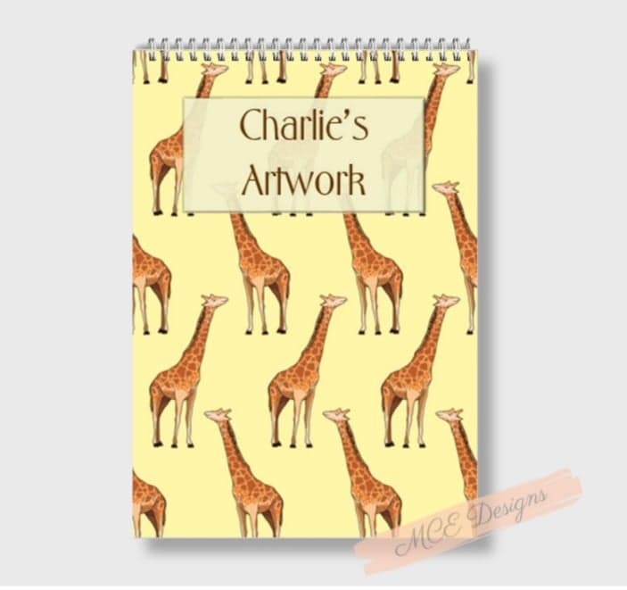 Giraffe Giraffe Personalised A4 Sketch Pad