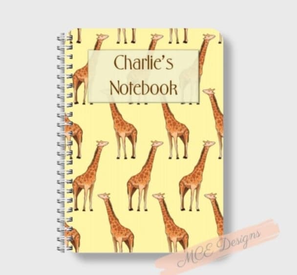 Giraffe Giraffe  Personalised A5 Notebook