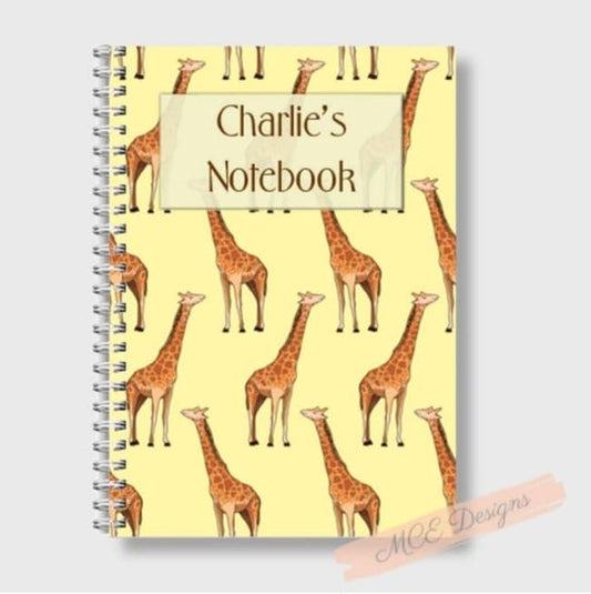 Giraffe Giraffe  Personalised A4 Notebook