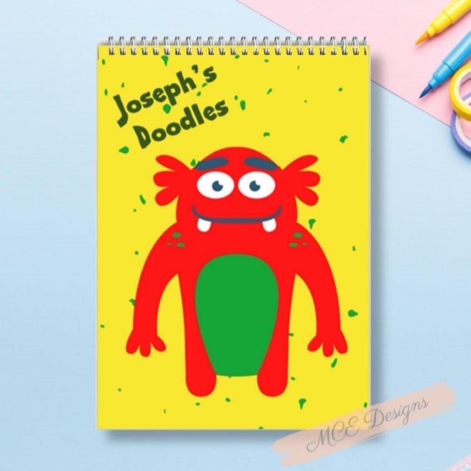 Mr Monster Personalised A4 Sketch Pad