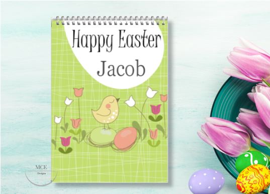 Happy Easter Easter Chicks Personalised A4 Sketch Pad