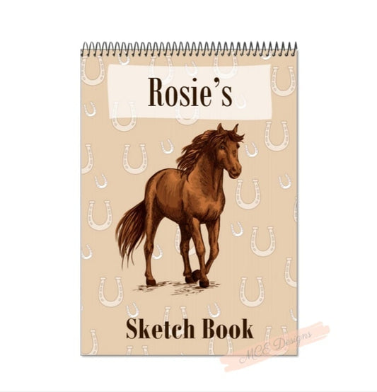 Horsey Horse Personalised A4 Sketch Pad