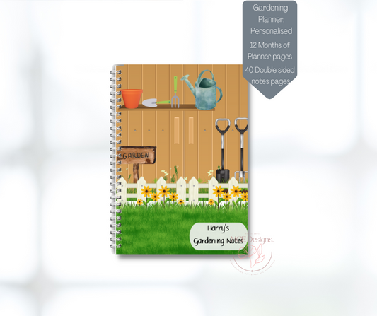 Personalised Gardening Planner- Garden shed