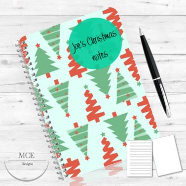 Christmas Trees Personalised Notebook