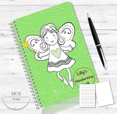 Fi Fi Fairy personalised notebook (green)