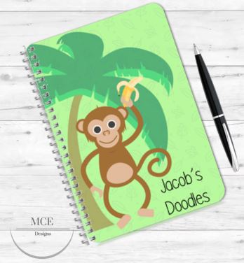 Cheeky Monkey Personalised Notebook