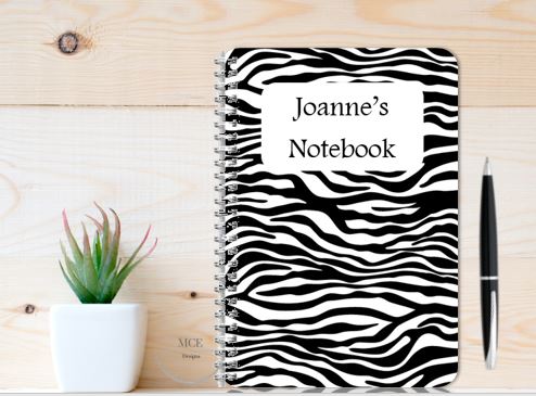 Zebra Zebra-- Personalised Notebook