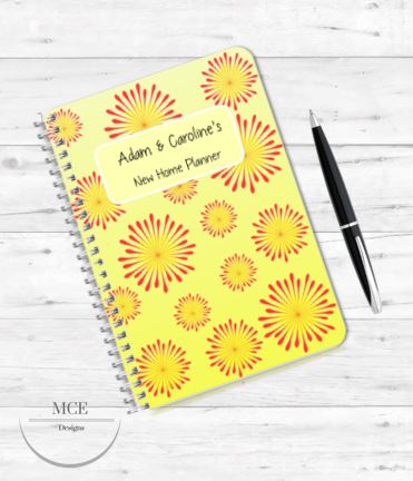 Sunburst Lemon personalised notebook