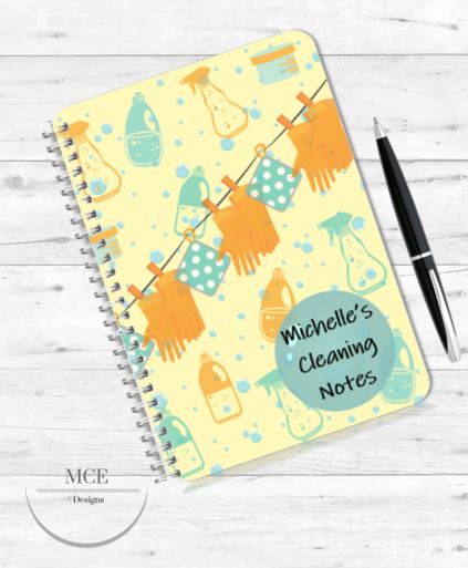 Personalised Cleaning/ Jobs to do Notebook/ Planner