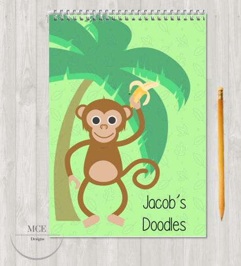 Cheeky Monkey Personalised A4 Sketch Pad