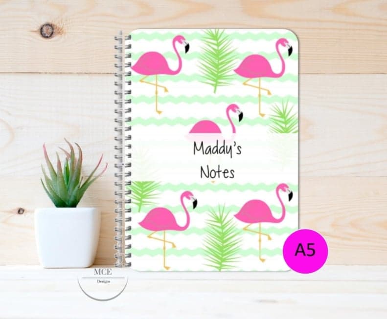 "Flamingo" Personalised A4 Notebook