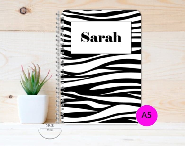 "Zebra" Personalised A4 Notebook