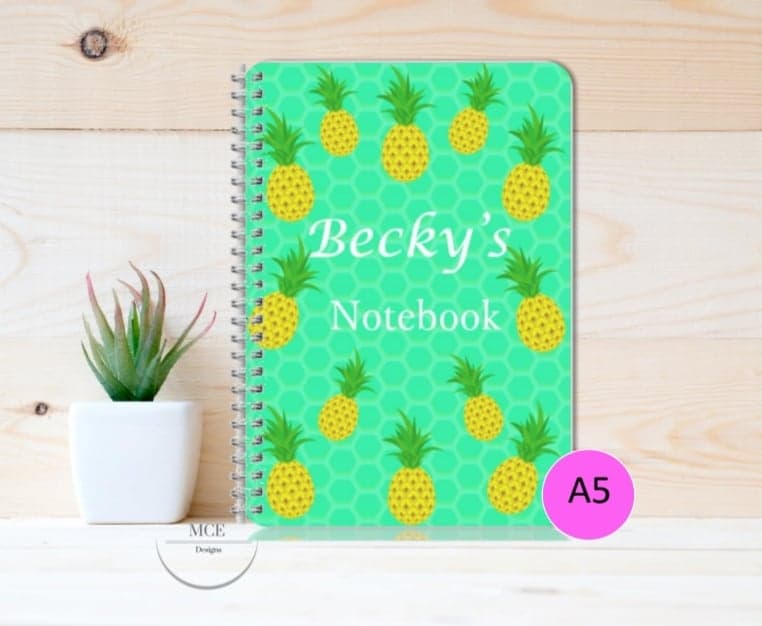 "Pineapples" Personalised A4 Notebook