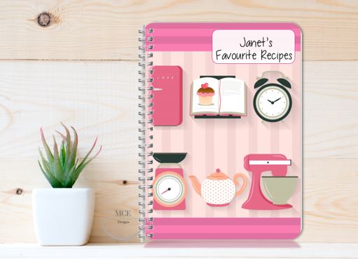 Vintage Kitchen- Personalised Recipe book Planner.