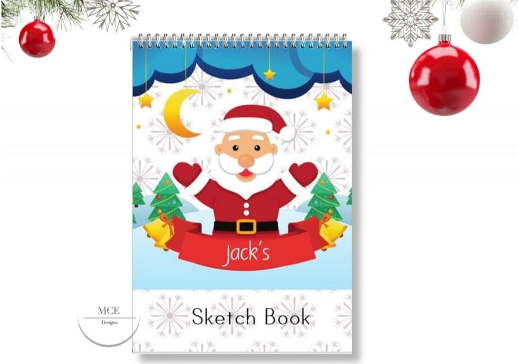 Christmas "Santa" Personalised A4 Sketch Pad