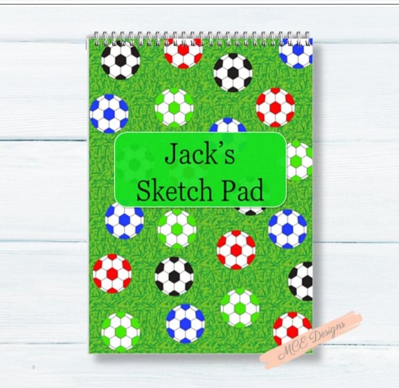 Football crazy Personalised A4 Sketch Pad