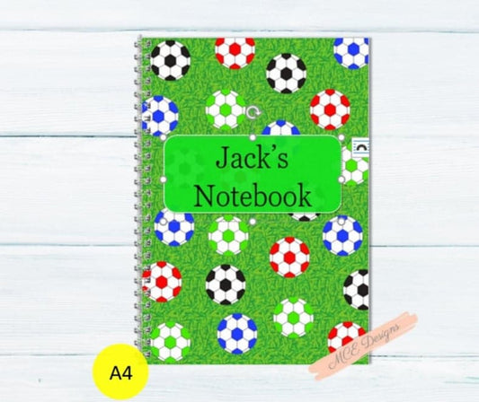 Football Crazy  Personalised A4 Notebook