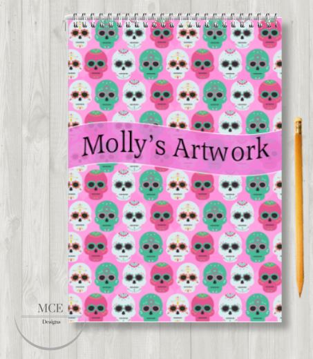 Sugar Skulls Personalised A4 Sketch Pad