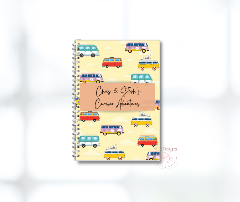 Personalised Travel Journal, Motorhome, Caravan, Camper Journal, A5 Spiral Bound Travel Planner, Travel Notebook, Travel Log, Travel Itinerary