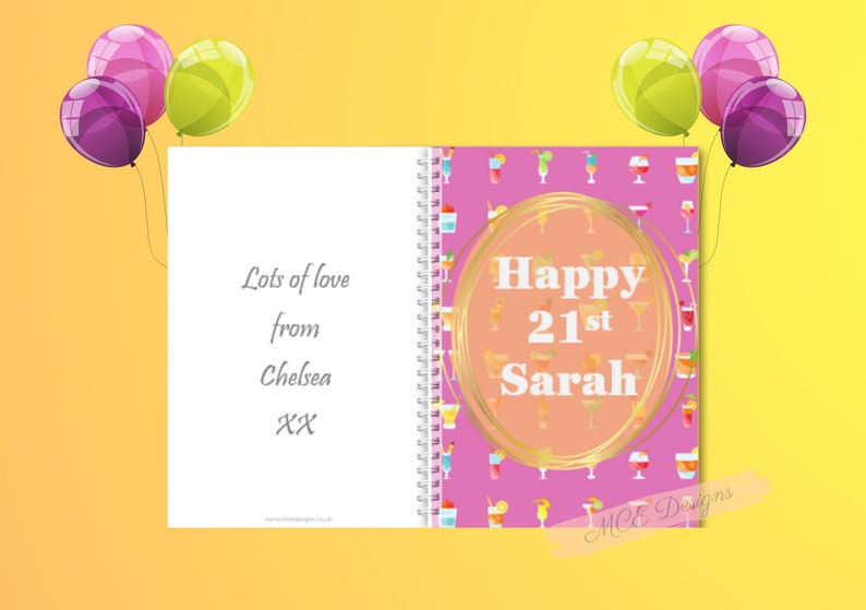 Personalised useable greetings card notebooks...Greetings card and gift all in one :)