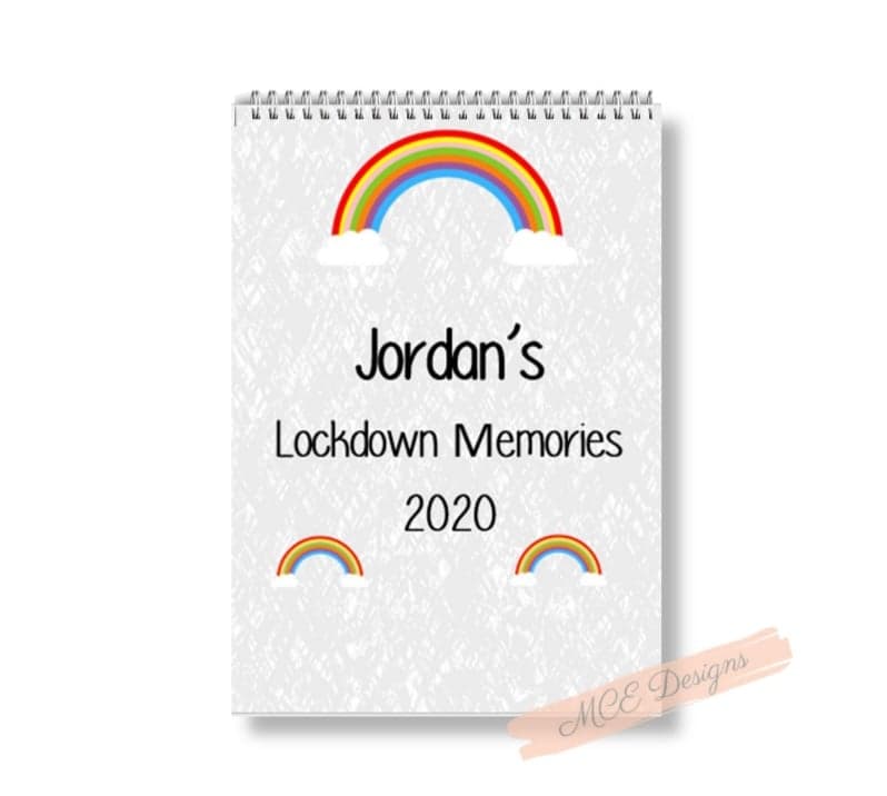 Personalised A4 Sketch Pad/ Memory book Rainbows