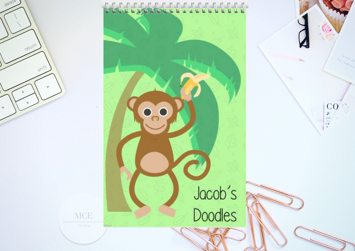 Cheeky Monkey Personalised A4 Sketch Pad