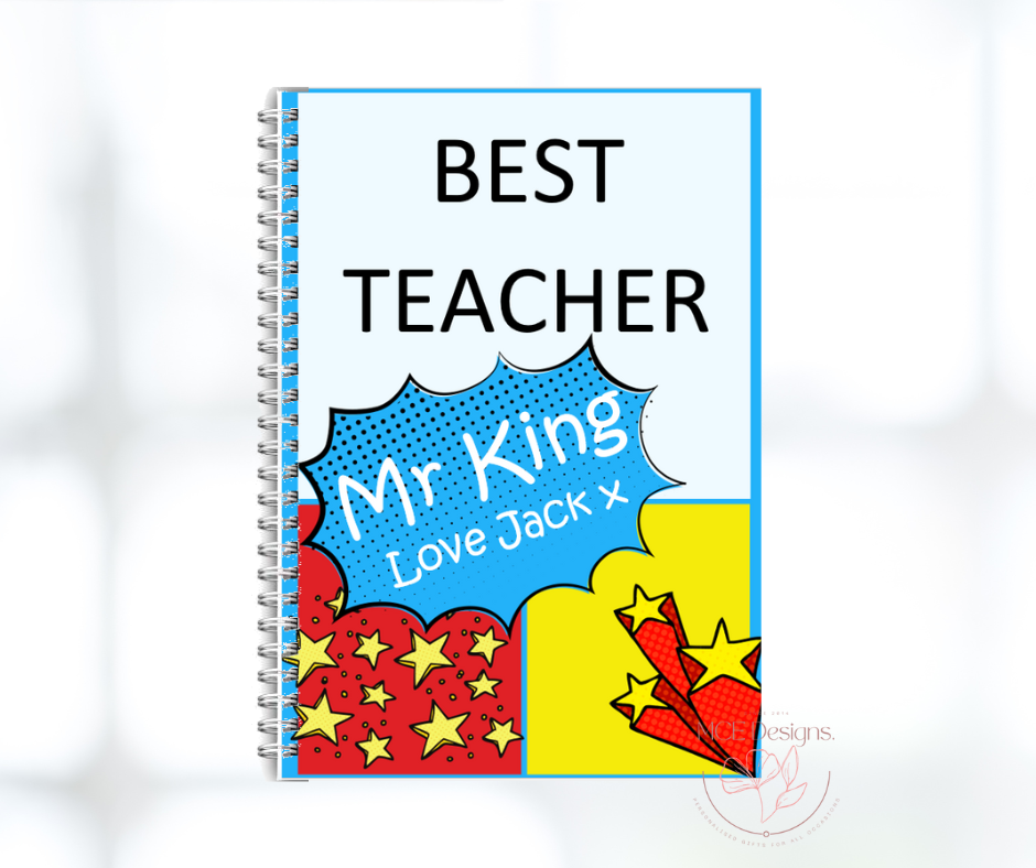 Thank you teacher. Personalised Notebooks