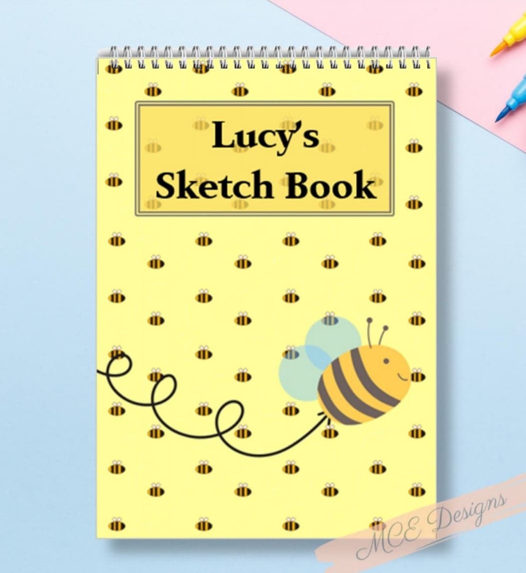 Buzzy Bees Personalised A4 Sketch Pad