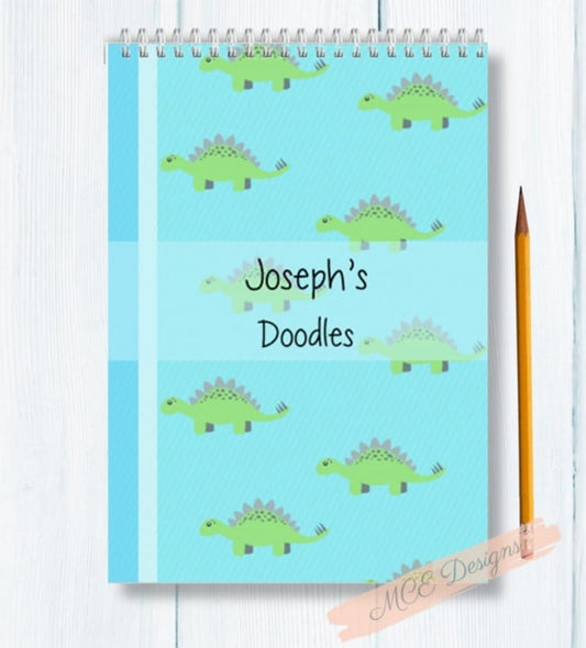 Bluey Dinosaur Personalised A4 Sketch Pad