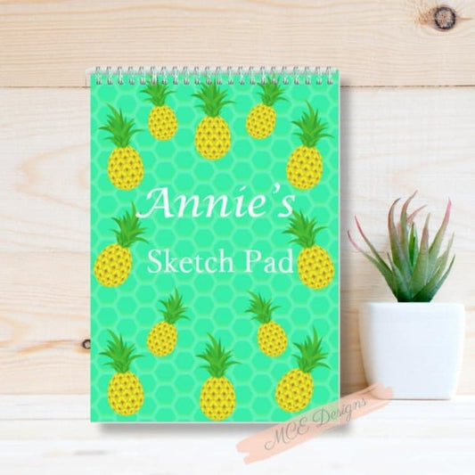 "Pineapples" Personalised A4 Sketch Pad